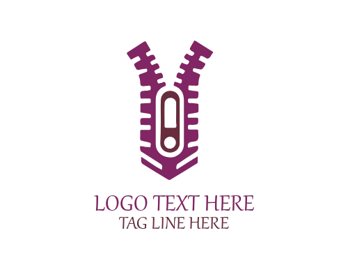 Luxury Fashion Zipper Logo for Premium Apparel and Designer Brands