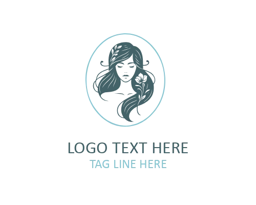 Luxury Floral Woman Logo for High-End Beauty and Fashion Brands