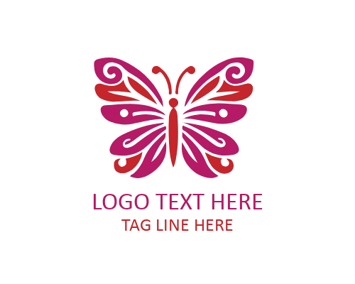  Luxury Gold Line Butterfly Logo