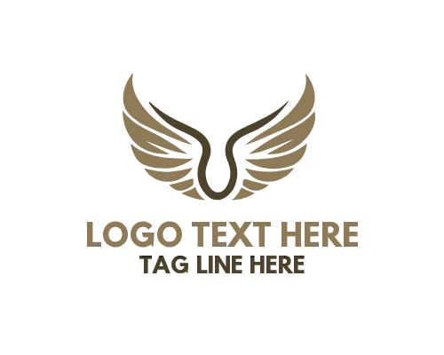  Luxury Golden Wings Logo