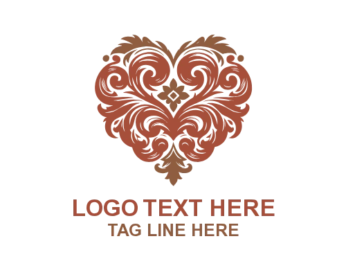 Luxury Heart Shield Logo