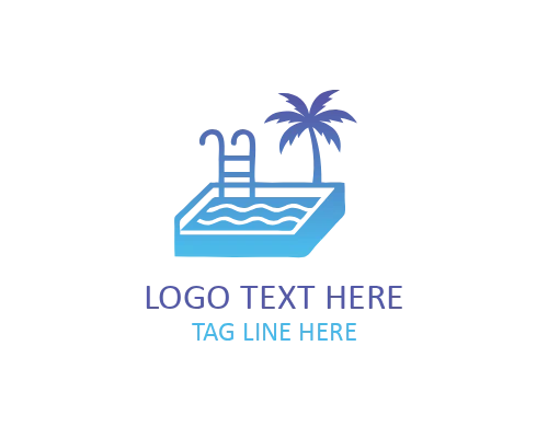  Luxury Infinity Resort Swimming Pool Logo for Premium Destinations