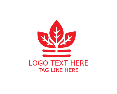 Luxury Leaf Crown Logo for Premium Natural Brand Identity
