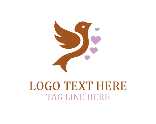 Luxury Love Bird Monogram Logo