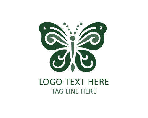 Luxury Monogram Butterfly Logo