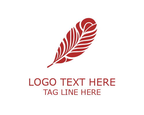 Luxury Outline Minimalist Feather Logo for Premium Branding