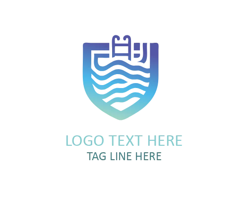 Luxury Pool Resort Logo for Hotels and Premium Leisure Brands