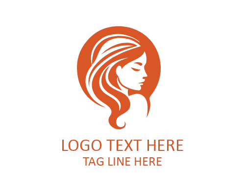 Luxury Rose Lady Emblem Logo