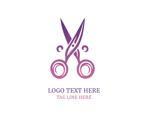 Luxury Scissor Floral Logo
