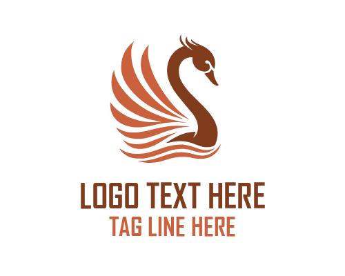 Luxury Swan Emblem Logo