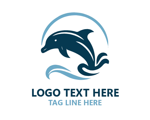 Luxury Travel Dolphin Logo