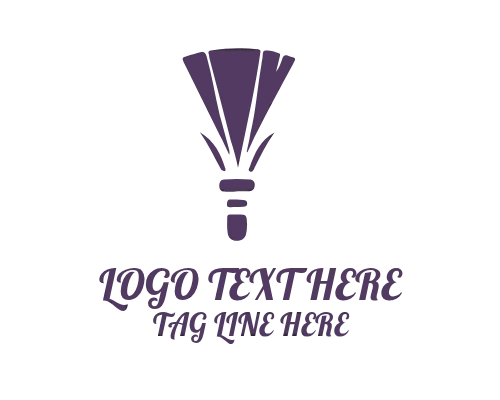 Magic Broom Witch Logo