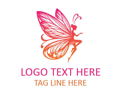 Magic Lamp Fairy Vintage Flat Logo