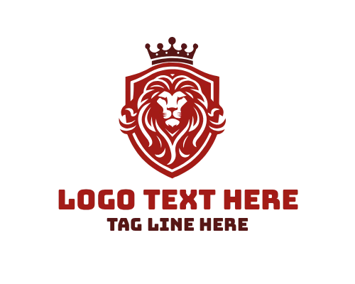 Majestic Lion King Portrait Logo