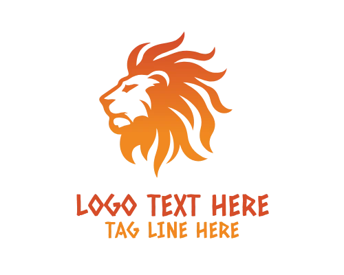 Majestic Lion Outline Logo
