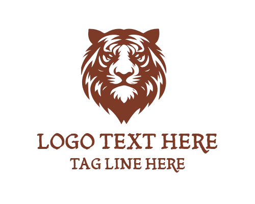  Majestic Sitting Tiger Jungle Logo