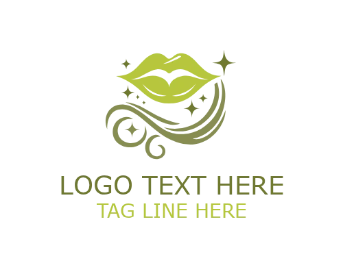 Makeup Lips Icon Logo for Cosmetic Brand Identity