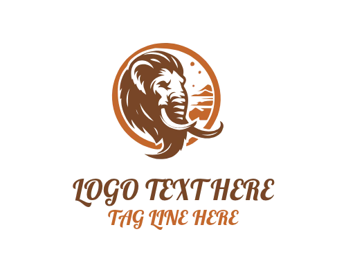 Mammoth Head Icon Logo