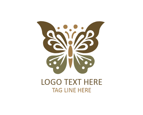  Mandala Butterfly Logo