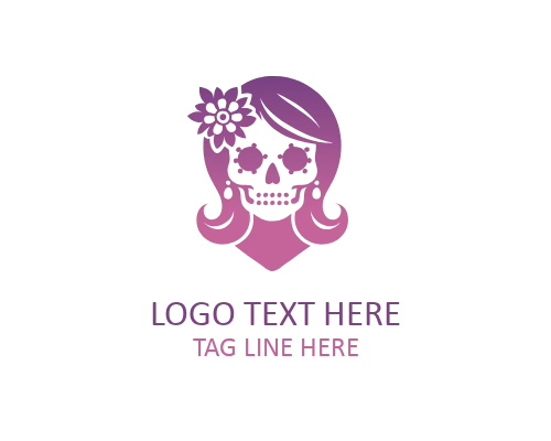 Marigold Sugar Skull Logo