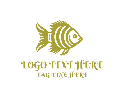 Marine Fish Icon Logo