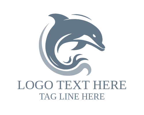 Marine Life Dolphin Logo