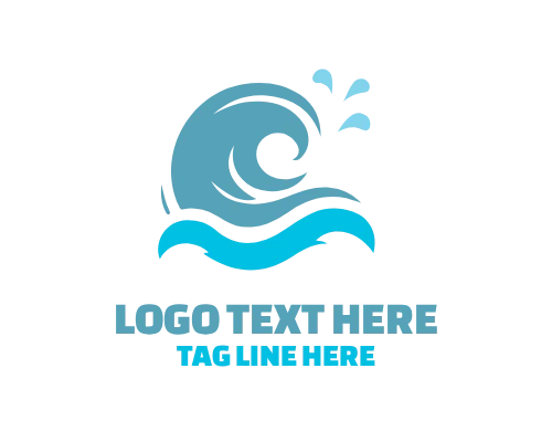 Marine Wave Circle Logo