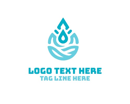 mart Water Technology Linear Drop Logo logo template preview