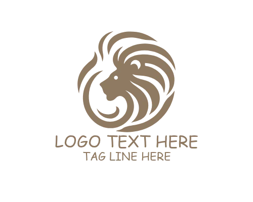 Masculine Elegant Lion Logo