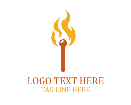 Match Flame Icon Logo