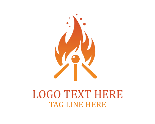Matches Box Flame Logo