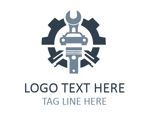 Mechanic Wrench Gear Logo
