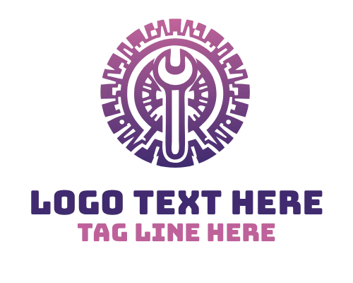 Mechanical gear Icon Logo