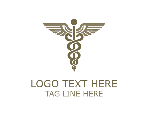 Med Line Caduceus Logo