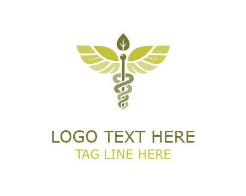 Medical Caduceus Healing Logo