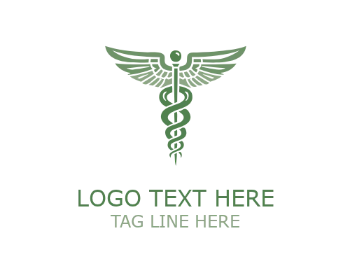 Medical Caduceus Health Emblem