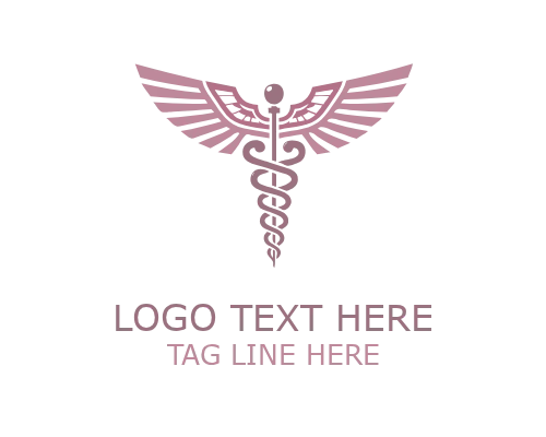 medical caduceus health core logo