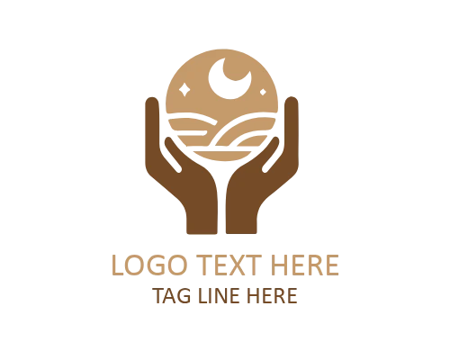 Medical Care Hand Logo for Health Services