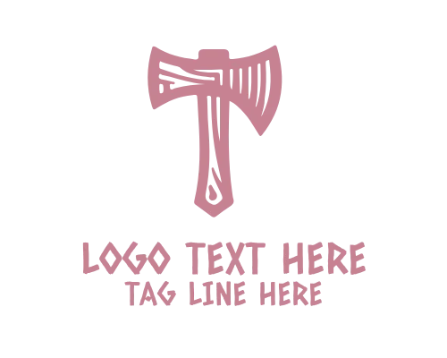 Medieval Axe Weapon Logo