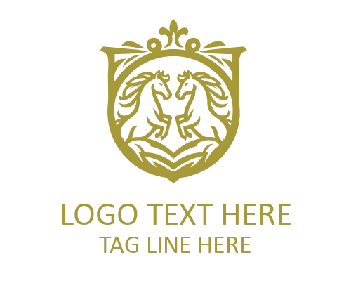 Medieval Horse Crest Logo