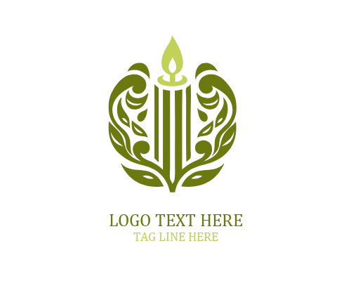 Meditation Light Candle Logo
