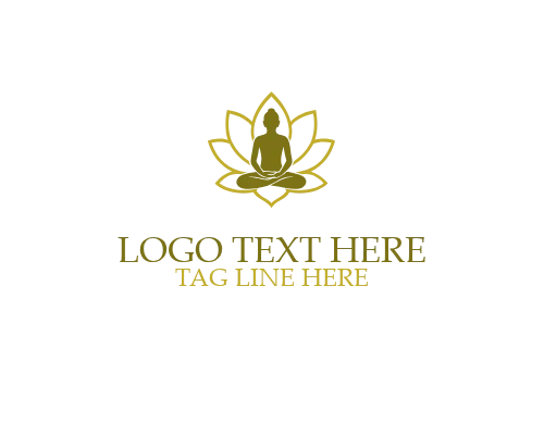 Meditation Yoga Icon Logo
