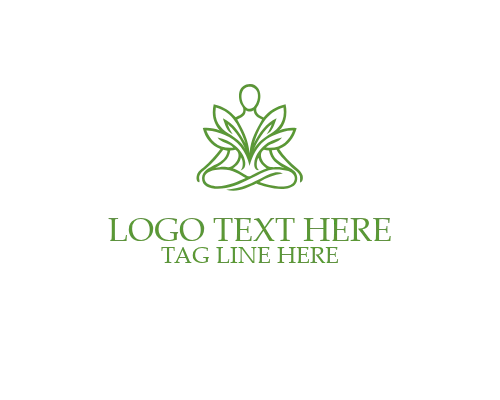 Meditation Yoga Minimal Logo