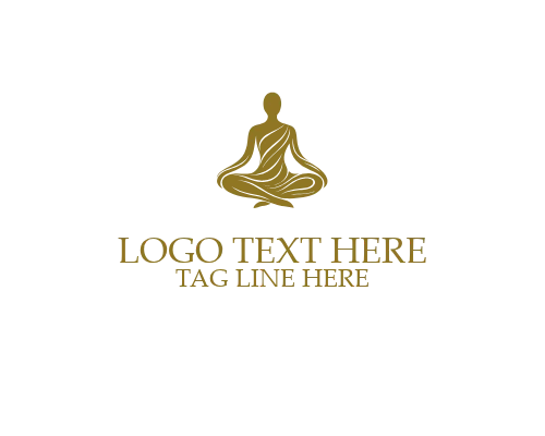 Meditation Yoga Modern Emblem Logo