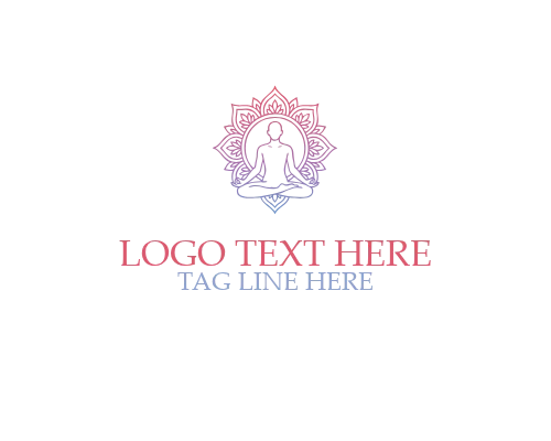 Meditation Yoga Modern Logo