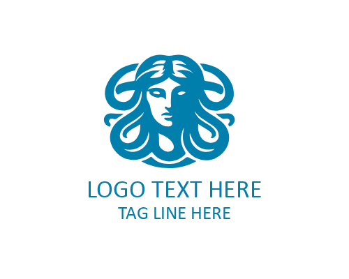 Medusa Face Logo for Mythical and Fantasy Brands