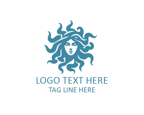 Medusa Head Logo for Mythology and Fantasy Brands