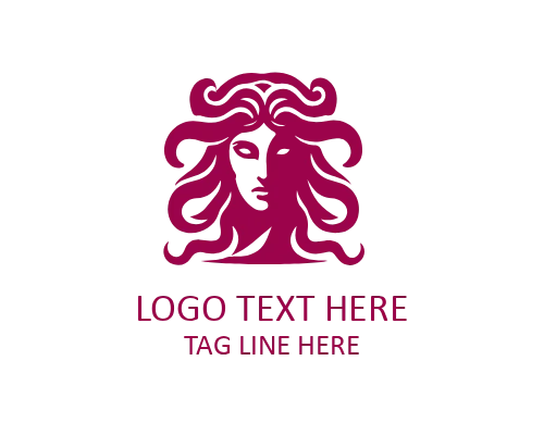 Medusa Profile Logo for Fantasy and Mythology Brands