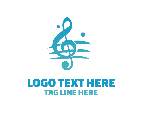 Melody Treble Clef Elegant Logo