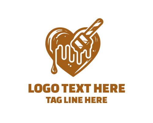 Melting Chocolate Ice Cream Treat Logo